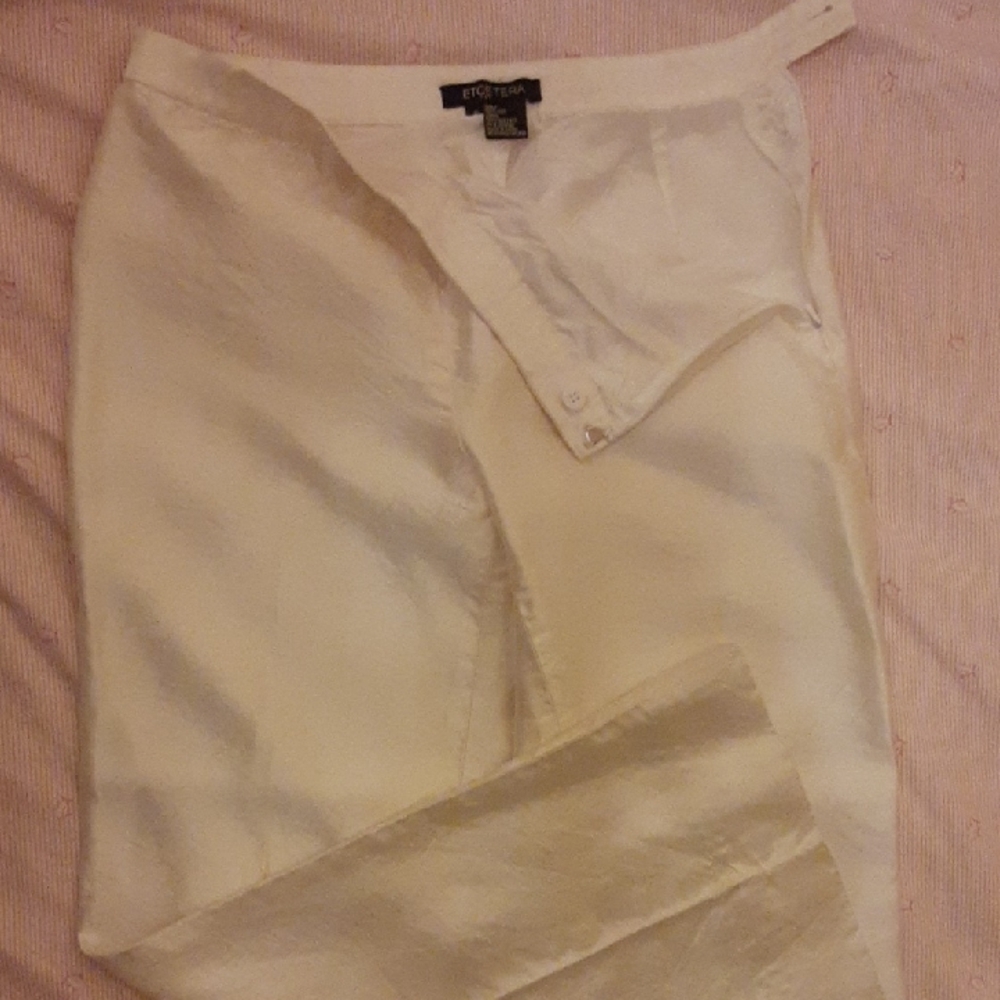 Etcetera Cream Wide Leg Pants